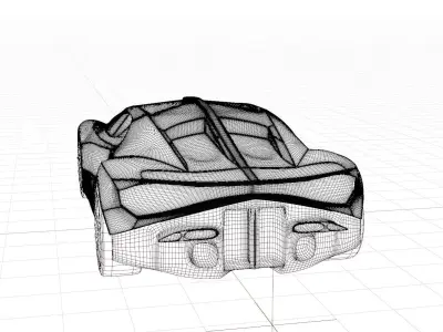 Simple Bugatti car - exterior only 3D model
