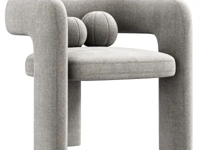Paloma Boucle Armchair By Castlery 3D model