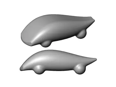 Miniature vehicle automotive speed sculpture N009 3D print model