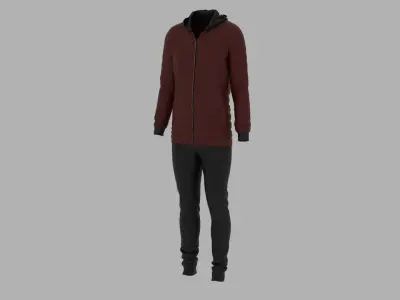 Sport Suit Low-poly 3D model 25