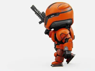 TOON TROOPER X-200 Rigged for Unreal Engine - Unity - MIXAMO 3D model