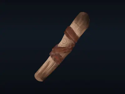 Stylized Torch 3D model  Free low-poly 3D model