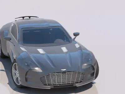 Aston Martin One-77 Gray Edition Low-poly 3D model