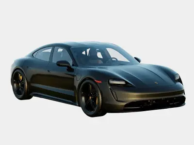 Porsche Taycan Turbo S 2020 Low-poly 3D model