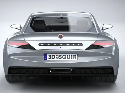 Generic SportCoupe 2017 LowPoly 3D model