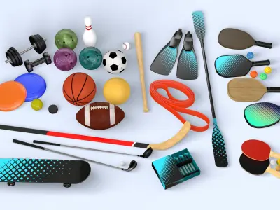 Sports equipment 3D model