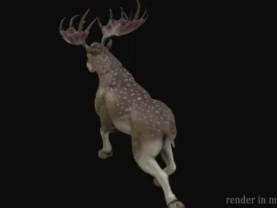 Deer creature Low-poly 3D model