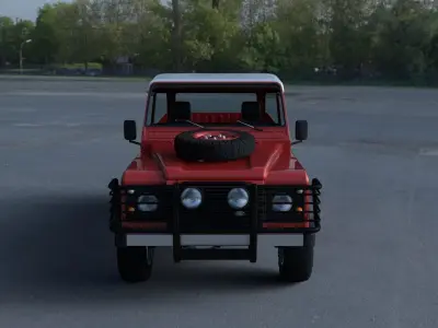 Land Rover Defender 110 Pick Up HDRI 3D model