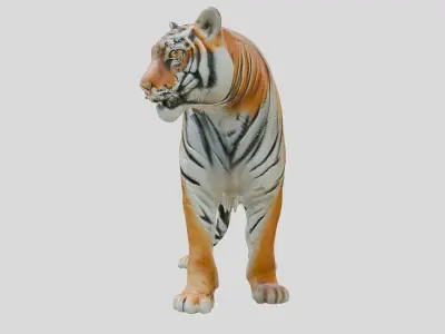 Realistic Bengal Tiger 3D Model with Detailed Textures Low-poly 3D model