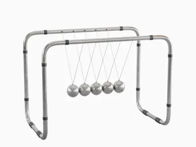 Newton Cradle 01 3D model
