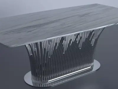 TABLE - mirror glossy stainless 3D model