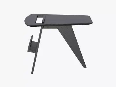 MagazineTable-black Lacquered Low-poly 3D model