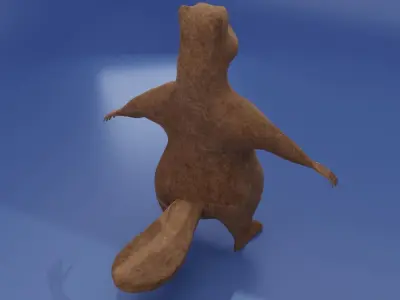Beaver Low-poly 3D model