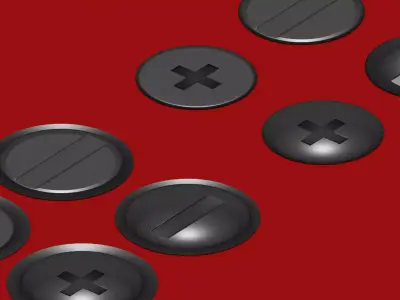 Classic Screws 4 Decal Pack Plus Blend File Free low-poly 3D model