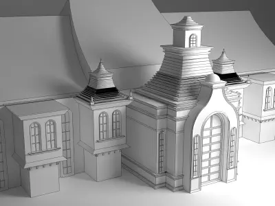 Wedding Stage 3D model 14