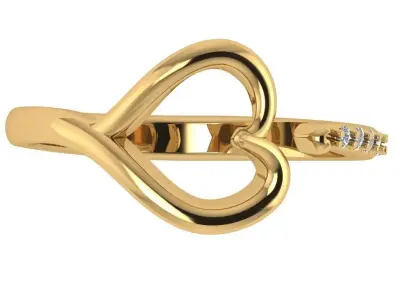 heart ring open concept  3D print model
