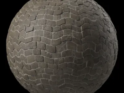 Pavement Materials 49- Stone Paving Sbsar Pbr 4k Seamless Texture