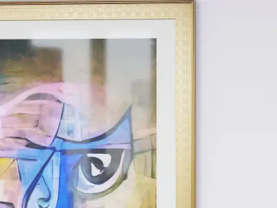 Painting in Frame Picasso Style 7 Low-poly 3D model