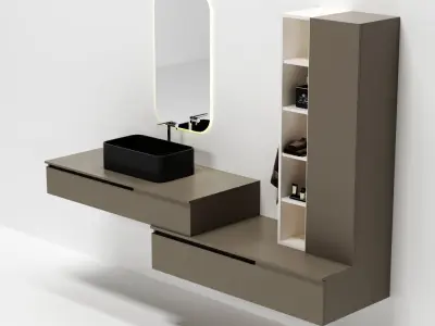 luxury italian bathroom furniture 3D model