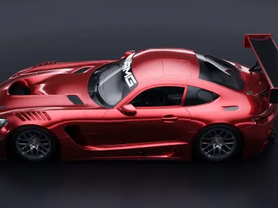 Mercedes AMG GT3 Low-poly 3D model