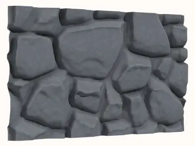 Random Rubble Wall Asset 3D model