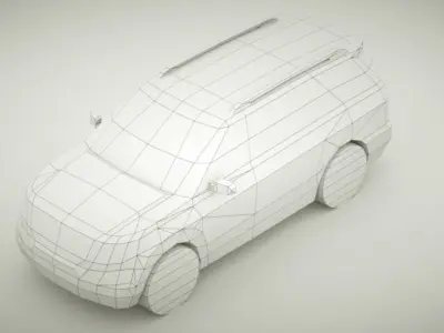 Generic SUV v7 Low-poly 3D model