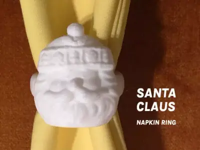 Santa Claus Napkin Ring 3D print model