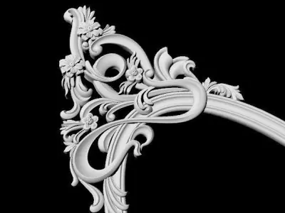 carved mirror 3D model 11