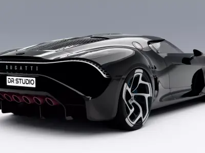 Bugatti La Voiture Noire Low-poly 3D model