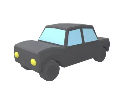 Cartoon Car v2 001 Low-poly 3D model