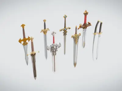 Swords Pack Collection Low-poly 3D model