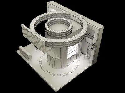 Booth Exhibition Stand a147 3D model
