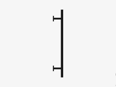 Towel Rail - Ladder - Luxury - Round - 550 - Square Plate Low-poly 3D model