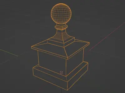 Stone Pillar - Photo-scan with retopologized mesh Low-poly 3D model