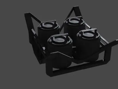 Sci-Fi Batteries Free 3D model