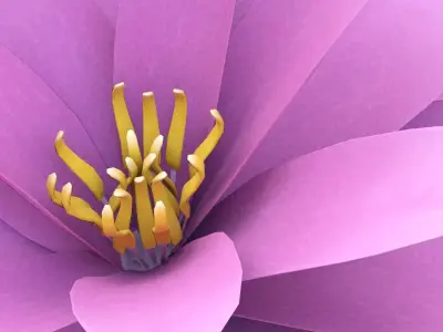 Water Lily Low-poly 3D model