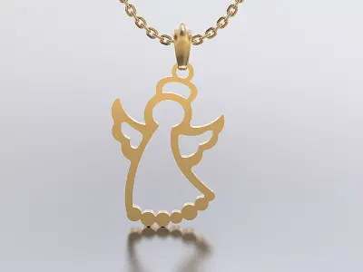 angel pendant 3D print model