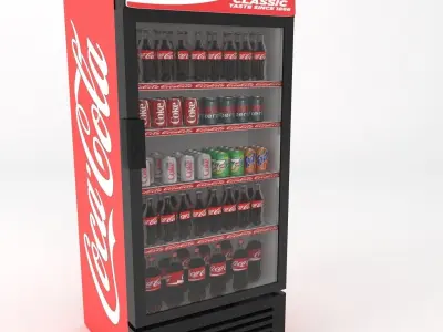 coca cola fridge display 3D model 3D model