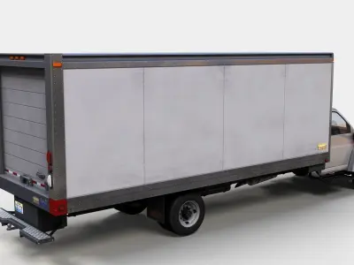 Generic box truck Low-poly 3D model