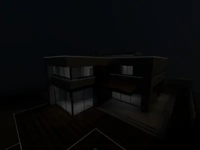 Casa Scene-villa-modern house 3D model