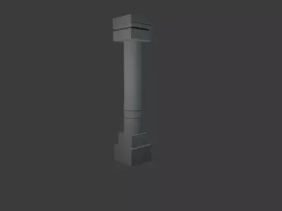 A simple 3D pillar model Free low-poly 3D model