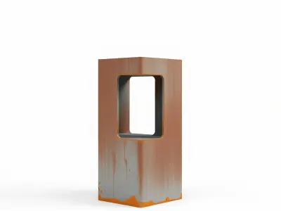 Modern Industrial Rusty Block Model Pack Low-poly 3D model