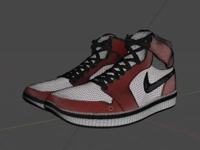 Jordan 1 Retro high Low-poly 3D model