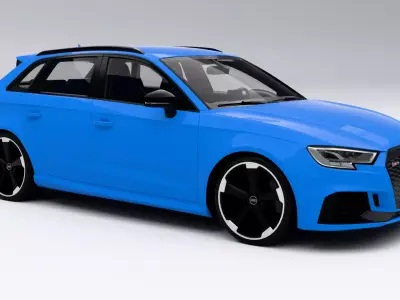 Audi RS3 Sportback 2018 Low-poly 3D model