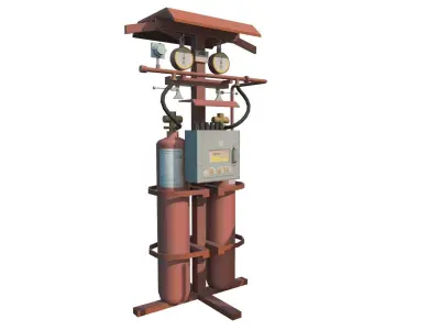 Tube Pressure Low-poly 3D model