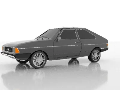 VW Passat 80 - for game -low Low-poly 3D model