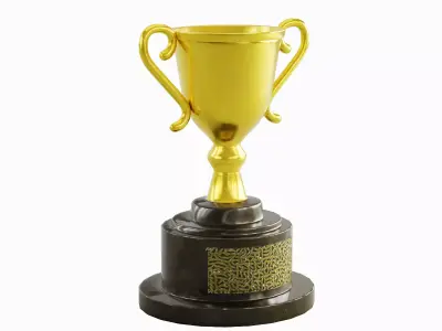 Trophy Gold Award 04 Low-poly 3D model
