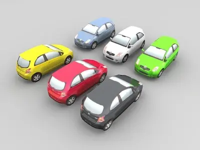 TOYOTA YARIS Low-poly 3D model by petomavar