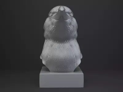 Penguin Bust - Animal Figurine 3D print model