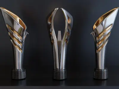 F1 Trophy - Singapore GP Trophy Low-poly 3D model